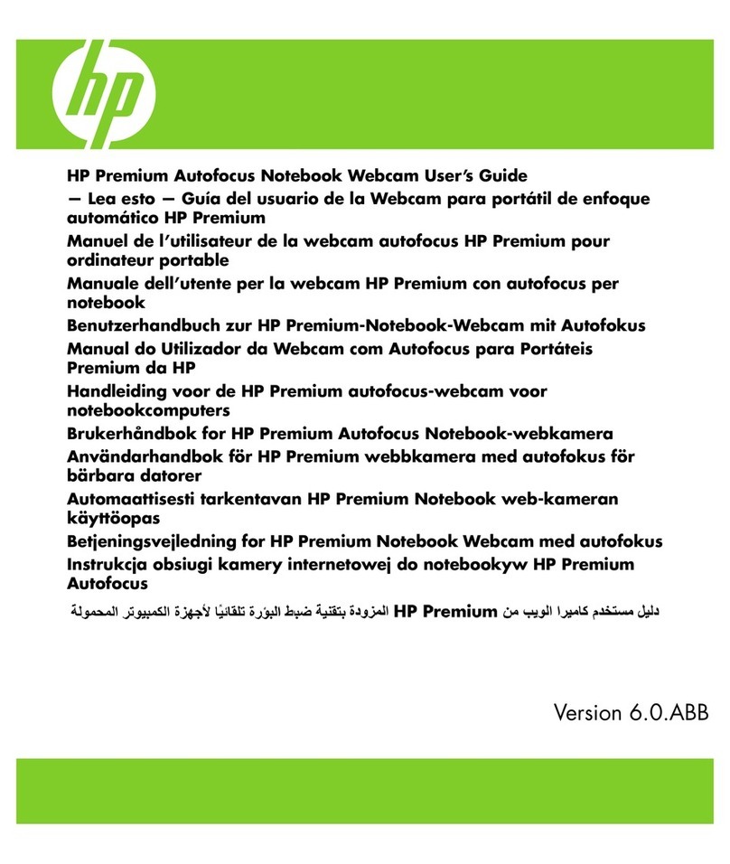 HP Premium Autofocus Notebook Webcam User manual HP Premium Autofocus Notebook Webcam User manual