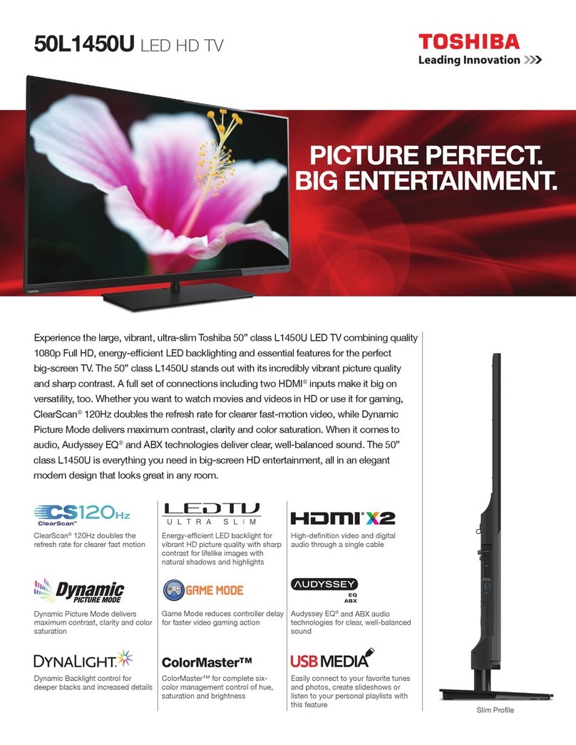 Toshiba 50L1450U Specifications