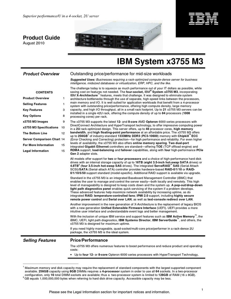 IBM System x3755 M3 7164 User manual