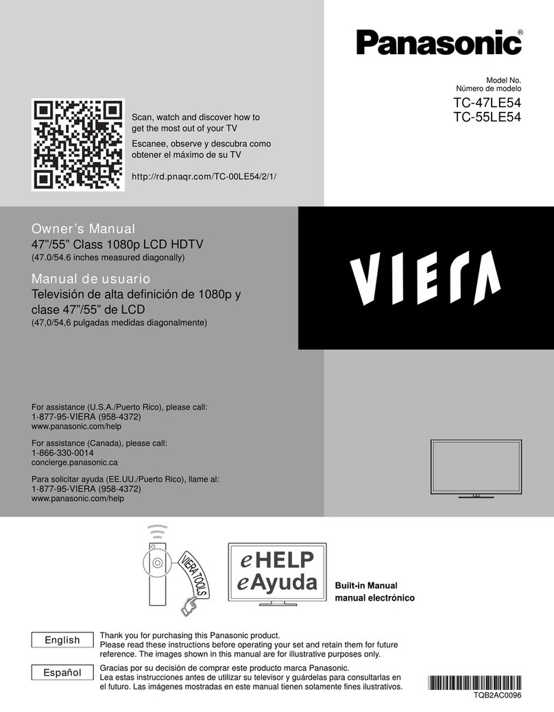 Panasonic Viera TC-47LE54 Instruction Manual