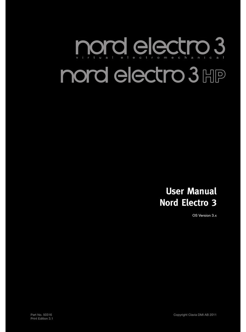 Clavia Nord Electro 3 User manual