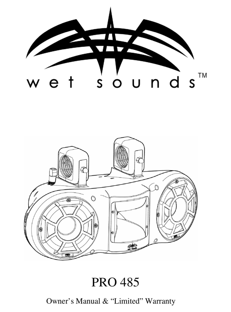 Wet Sounds PRO 485 User manual