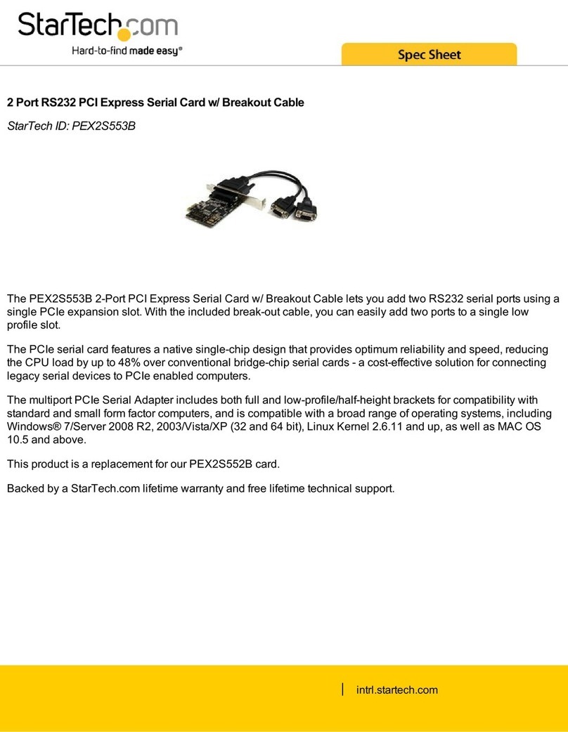 StarTech.com PEX2S553B System manual