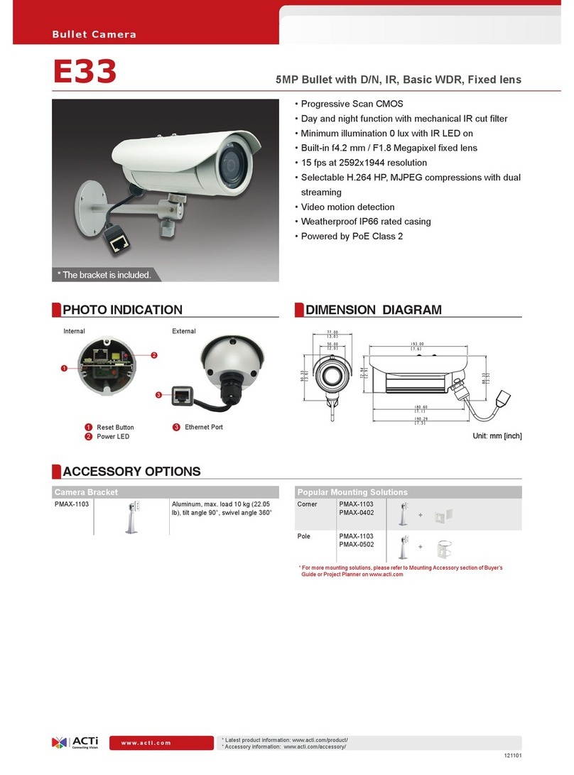 ACTi E33 Specifications