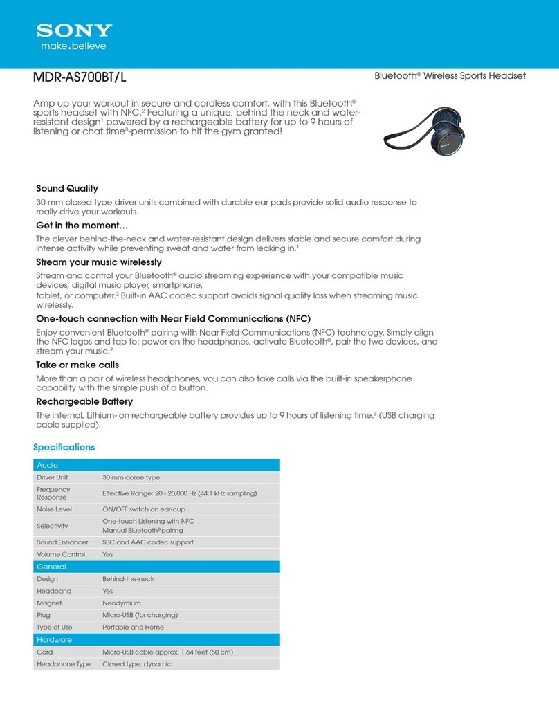Sony MDR-AS700BT User manual