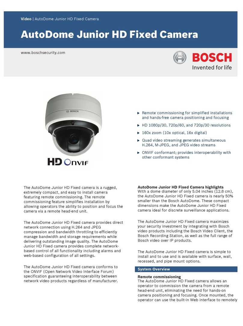 Bosch AutoDome Junior User manual
