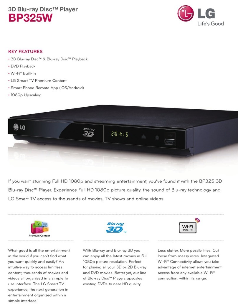 LG BP325W User manual