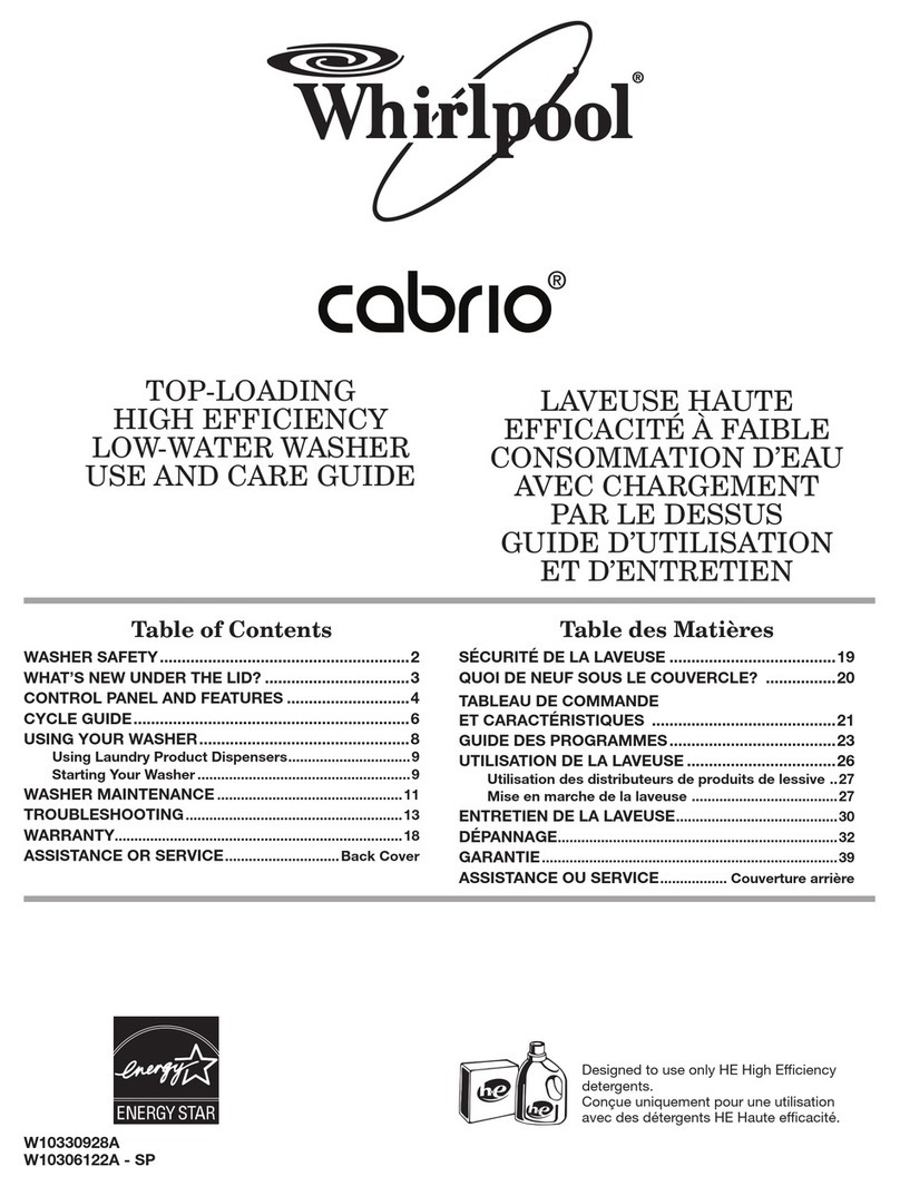 Whirlpool W10330928A Use and care guide