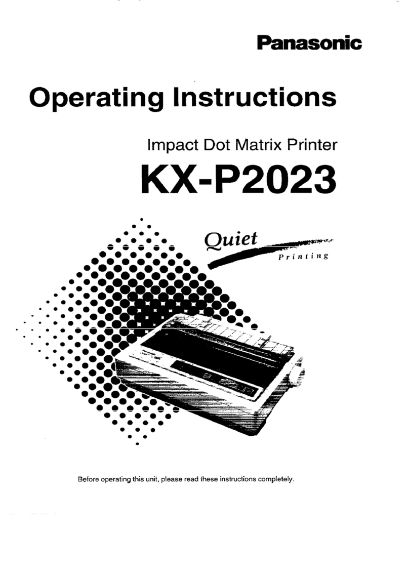 Panasonic KX P2023 - KX-P 2023 B/W Dot-matrix Printer User manual
