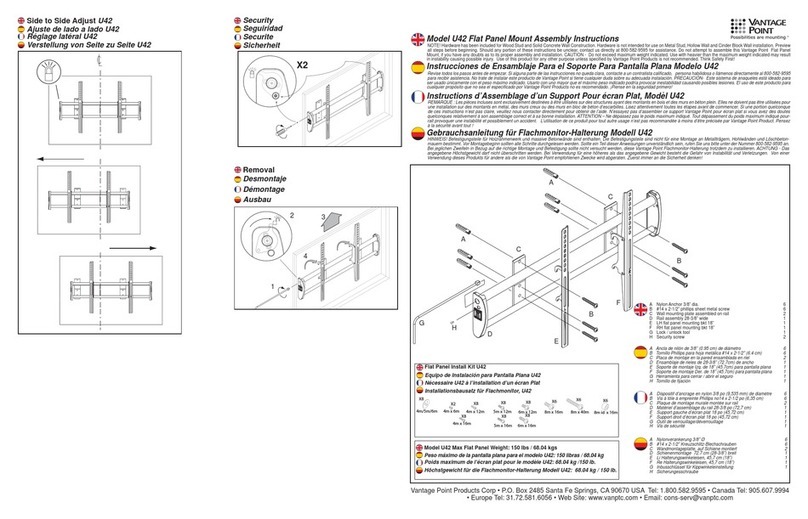 Vantage Point Products U42 Assembly instructions