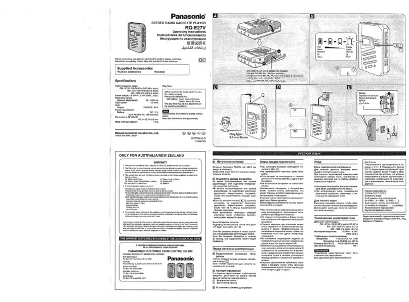 Panasonic RQ-E27V operating instructions
