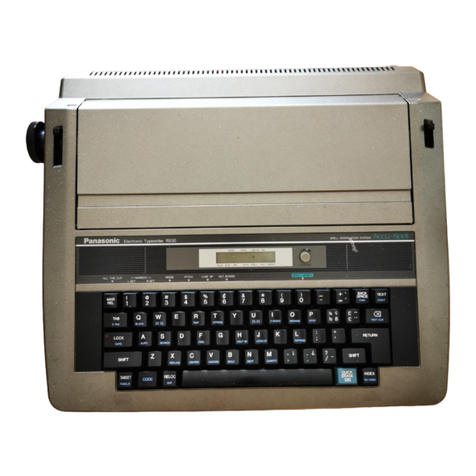 Panasonic KX-R530 - Electronic Typewriter User manual Panasonic KX-R530 - Electronic Typewriter User manual
