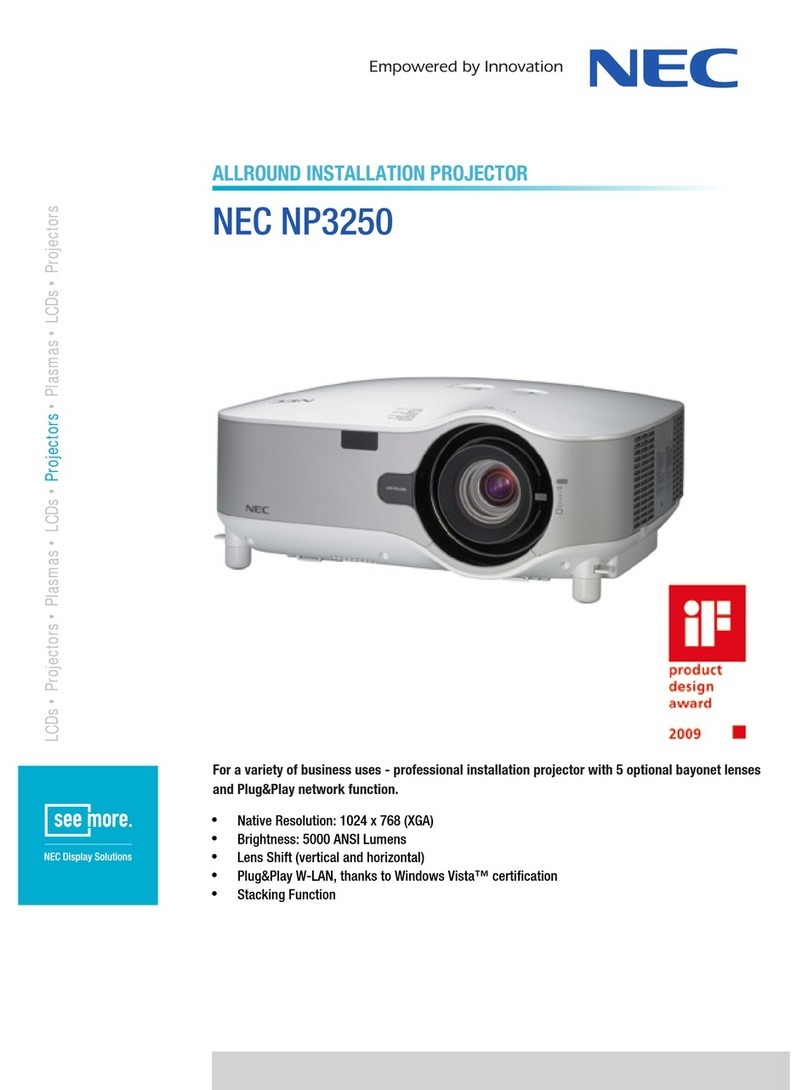 NEC NP3250 Series User manual