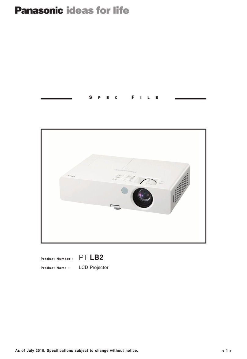Panasonic PT-LB2 System manual
