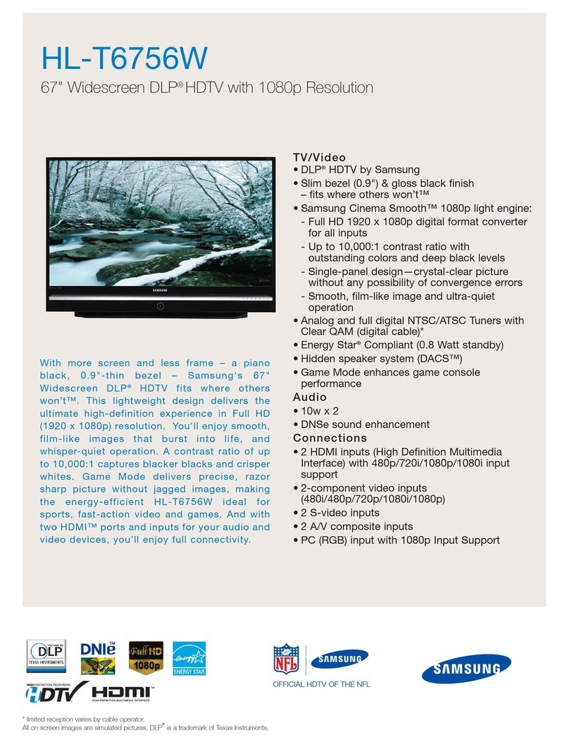 Samsung HL-T6756W User manual