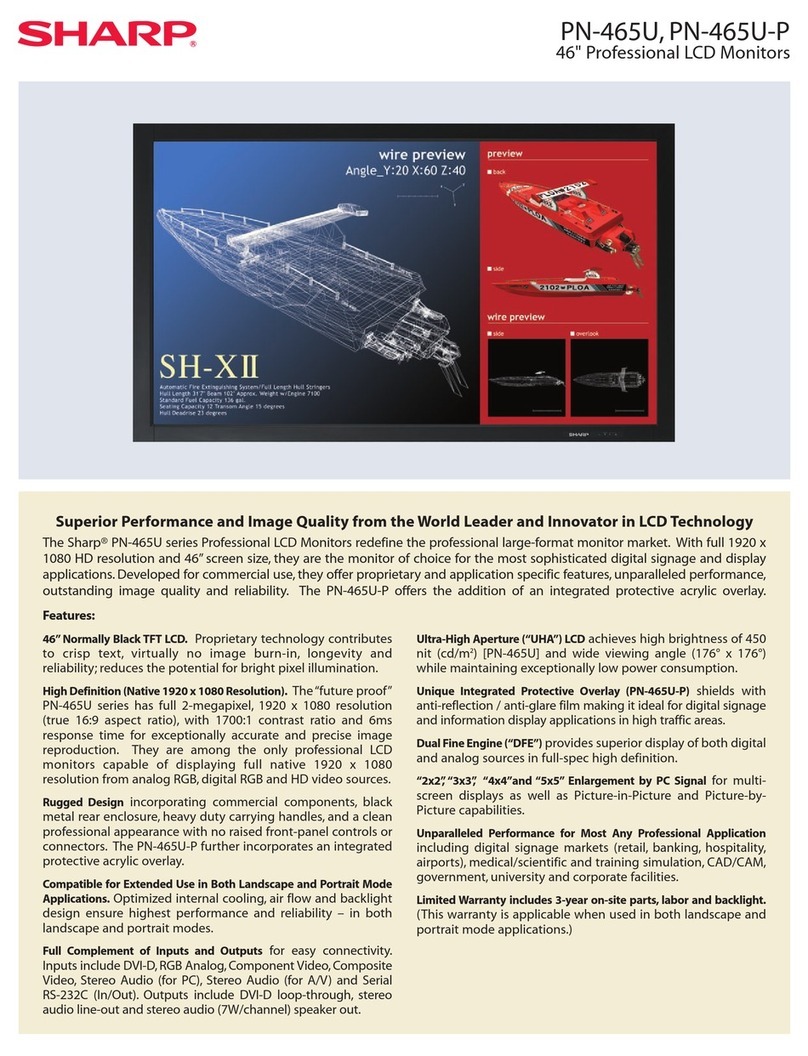 Sharp PN-465U User manual