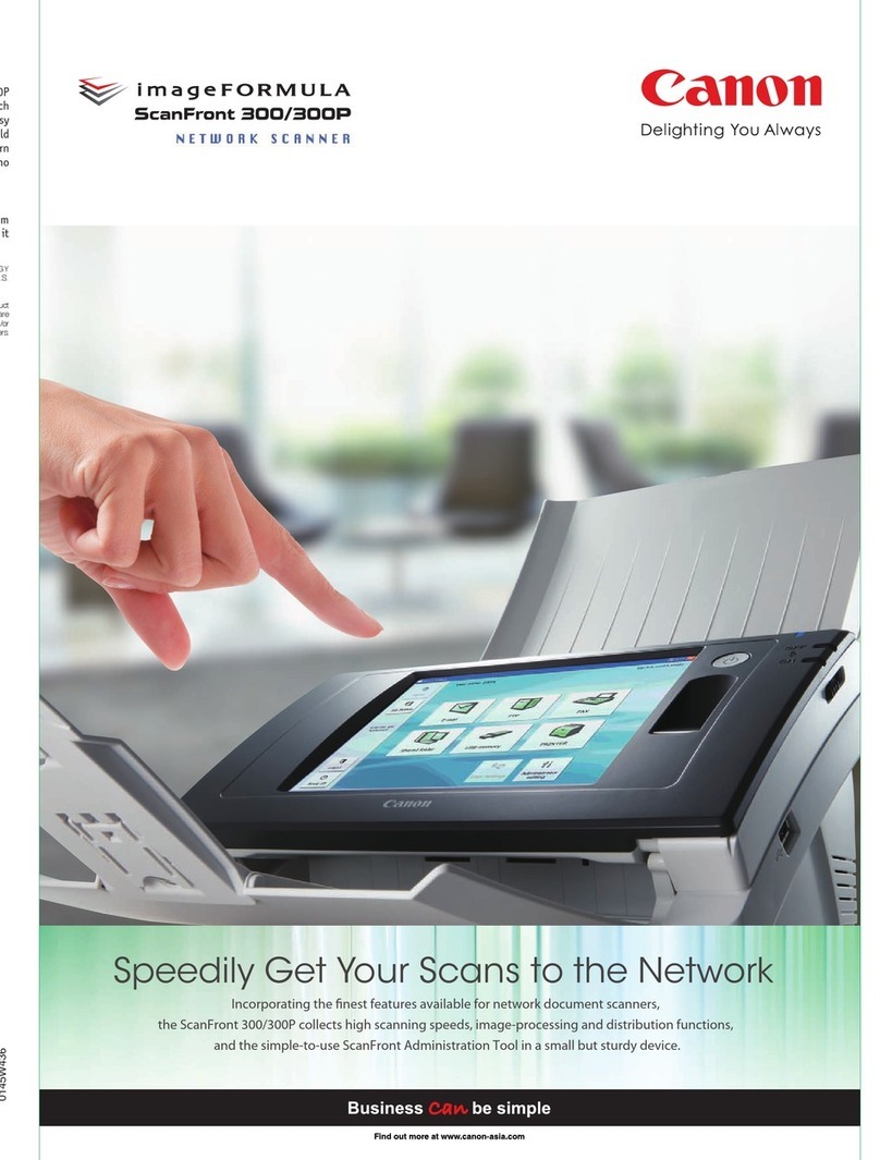 Canon imageFORMULA ScanFront 300 User manual