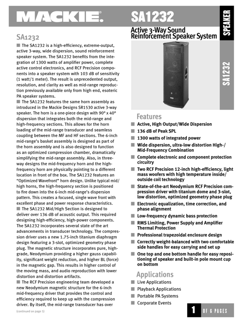 Mackie SA1232 brochure