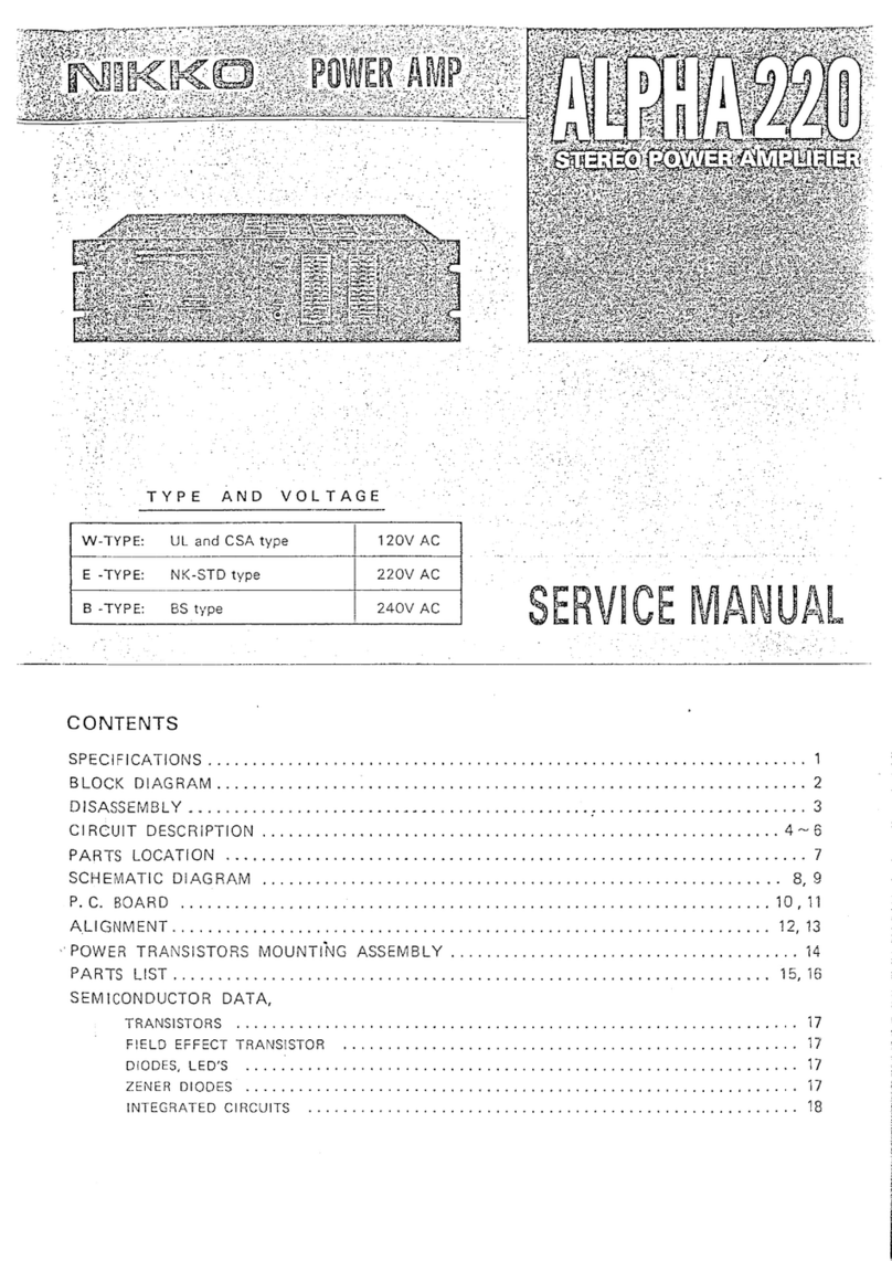 Nikko Alpha220 Service manual