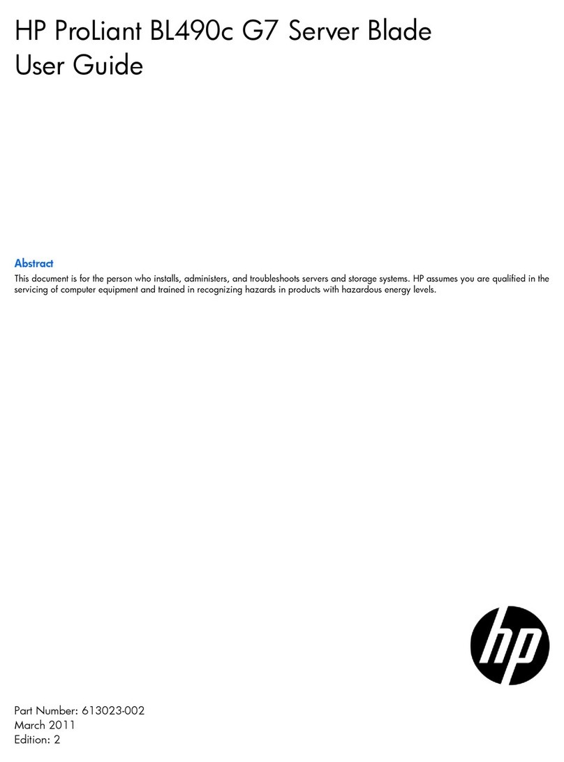 HP ProLiant BL490c User manual HP ProLiant BL490c User manual