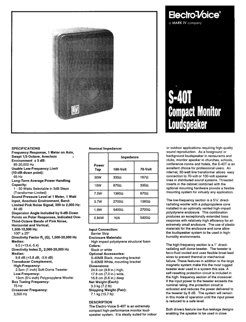 Electro-Voice S-40T User manual