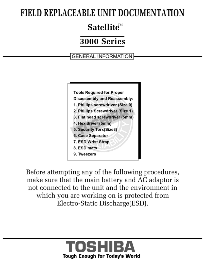 Toshiba Satellite 3000 Series Parts list manual