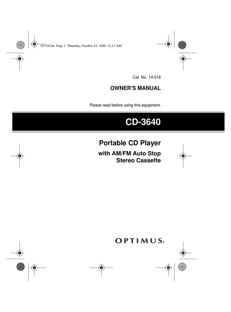 Optimus CD-3640 (42-5074) owner's manual