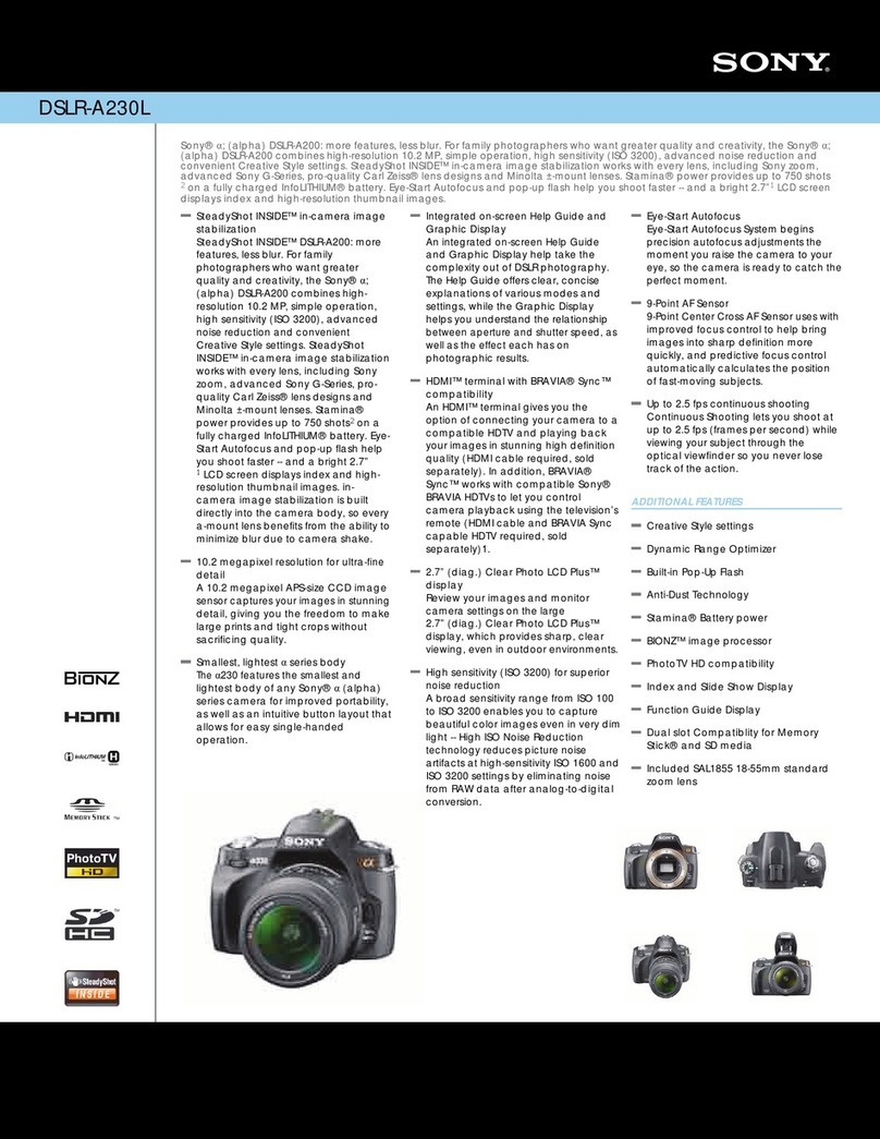 Sony Alpha DSLR-A230L User manual