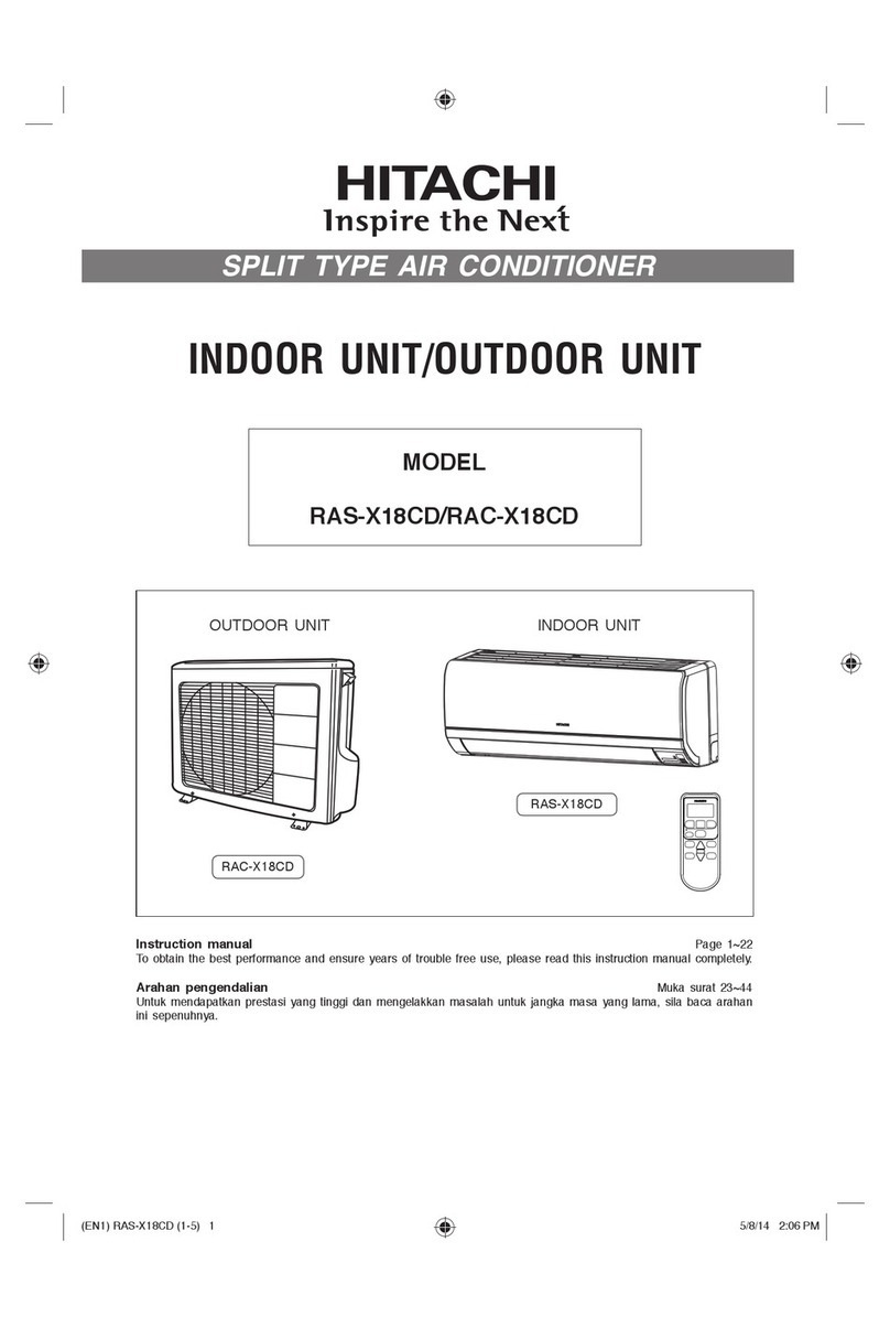 Hitachi RAS-X18CD User manual Hitachi RAS-X18CD User manual