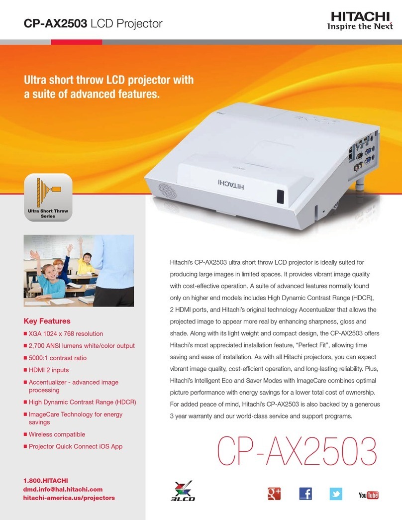 Hitachi CP-AX2503 User manual