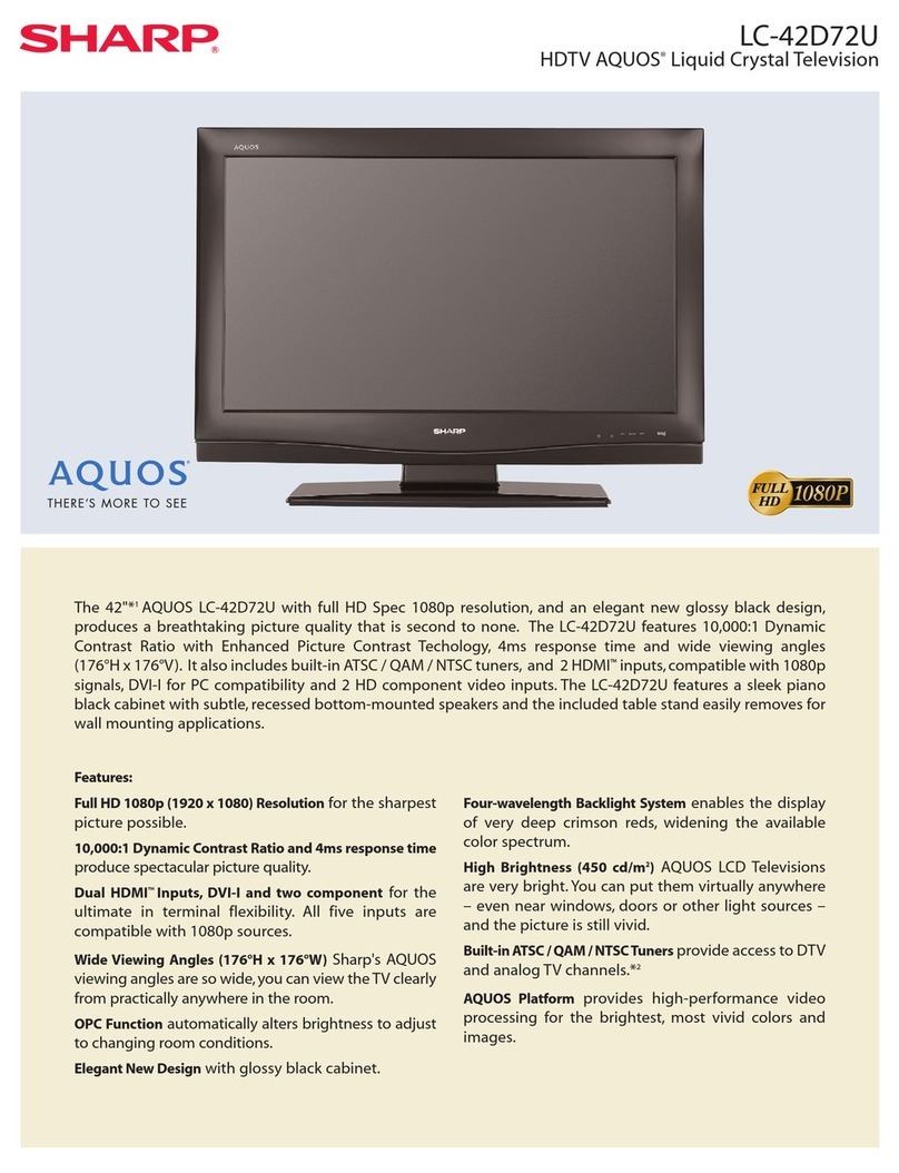 Sharp Aquos LC-42D72U User manual Sharp Aquos LC-42D72U User manual