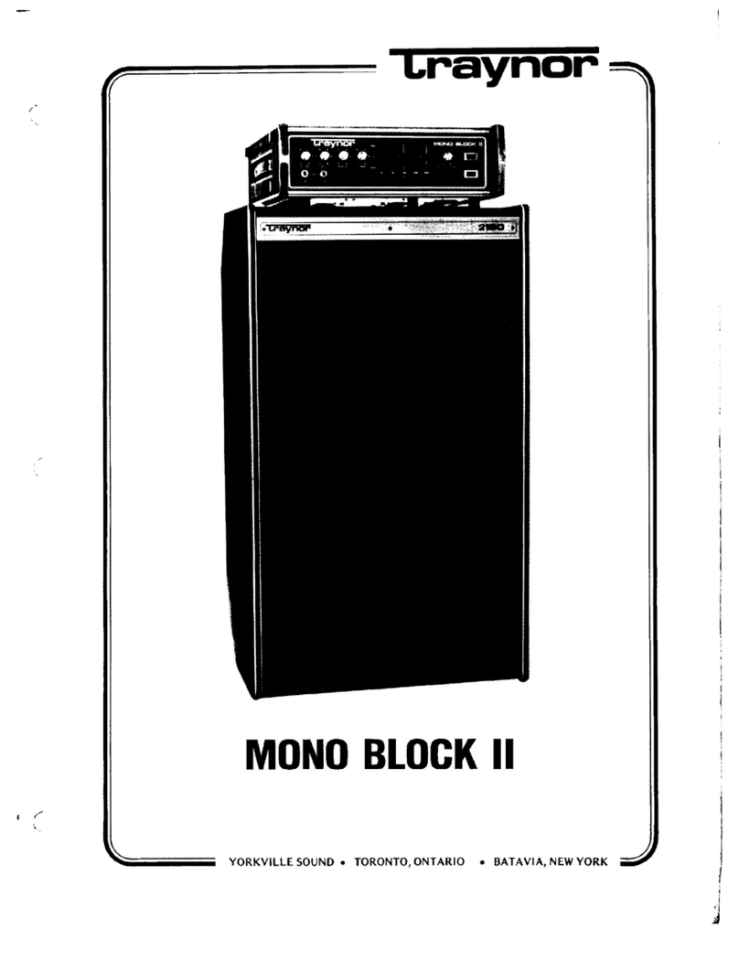 Traynor Mono Block II User manual