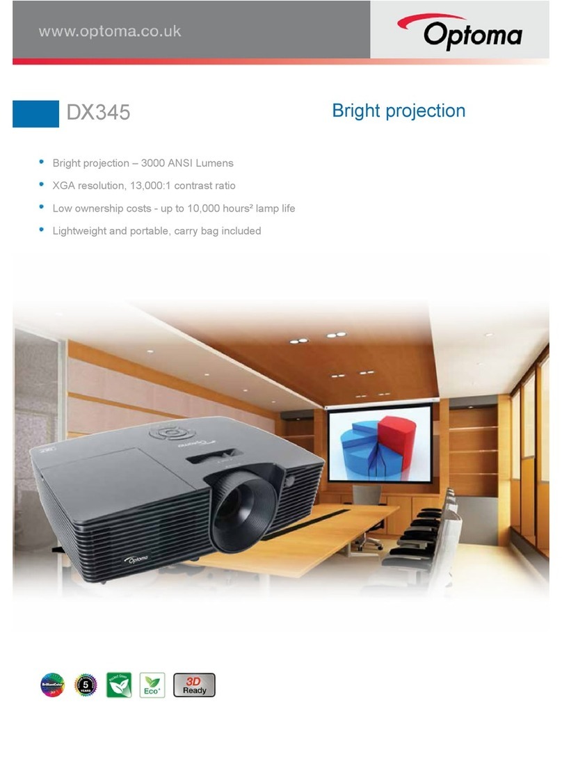 Optoma DX345 User manual Optoma DX345 User manual