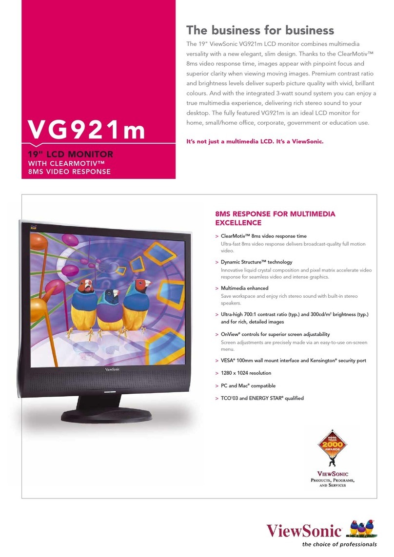 ViewSonic VG921m User manual