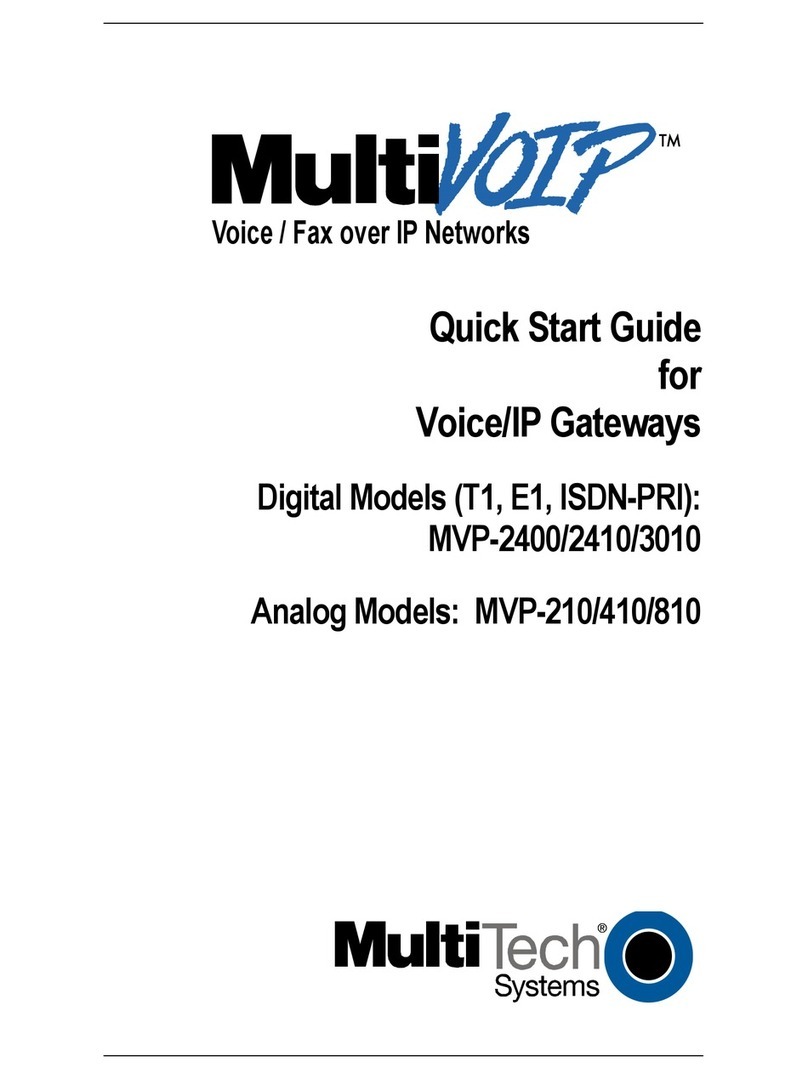 Multitech MultiVOIP MVP2400 quick start guide