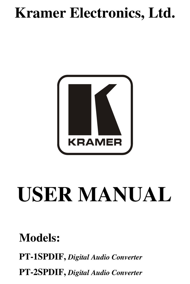 Kramer PT-1SPDIF User manual Kramer PT-1SPDIF User manual