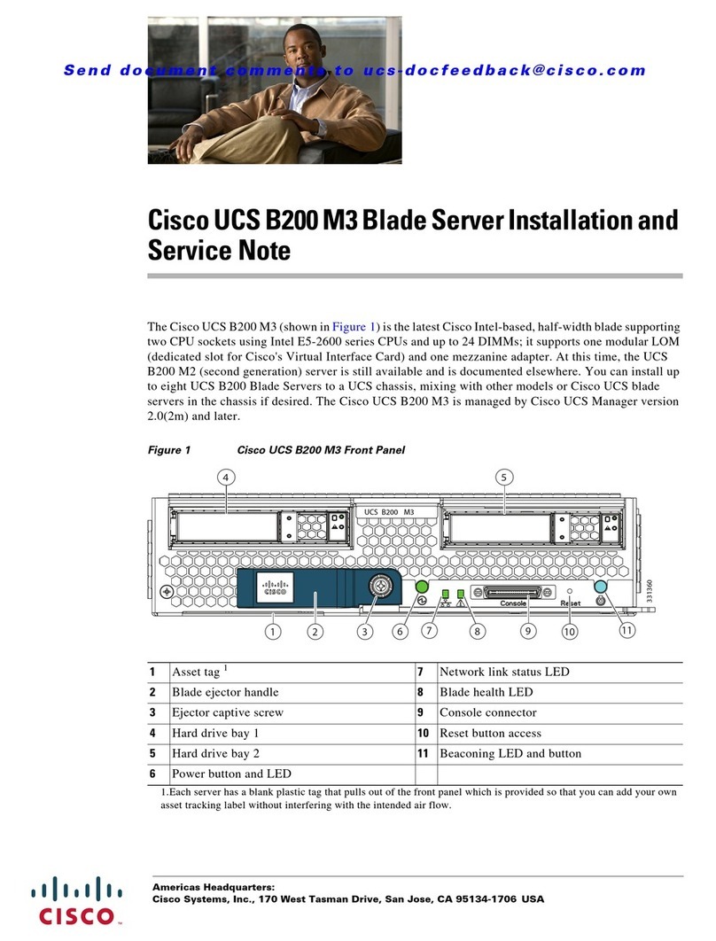 Cisco UCS B200 M3 Manual Cisco UCS B200 M3 Manual