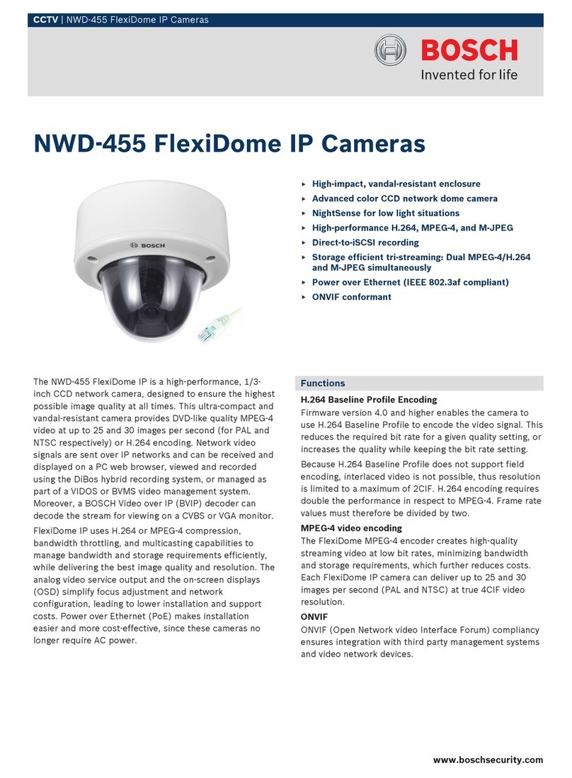 Bosch NWD-455 FlexiDome User manual