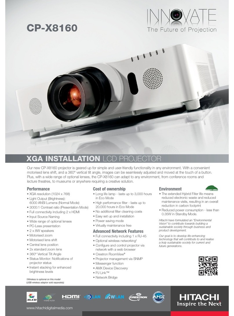 Hitachi CP-X8160 Specifications