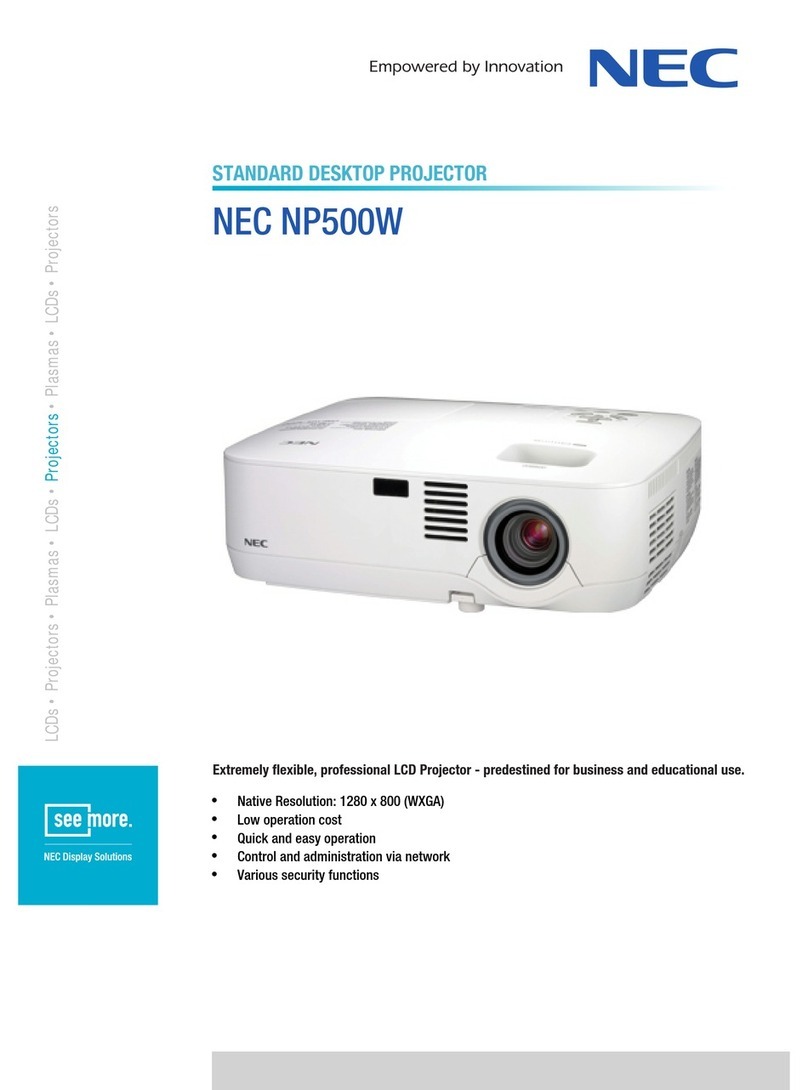 NEC NP500W User manual