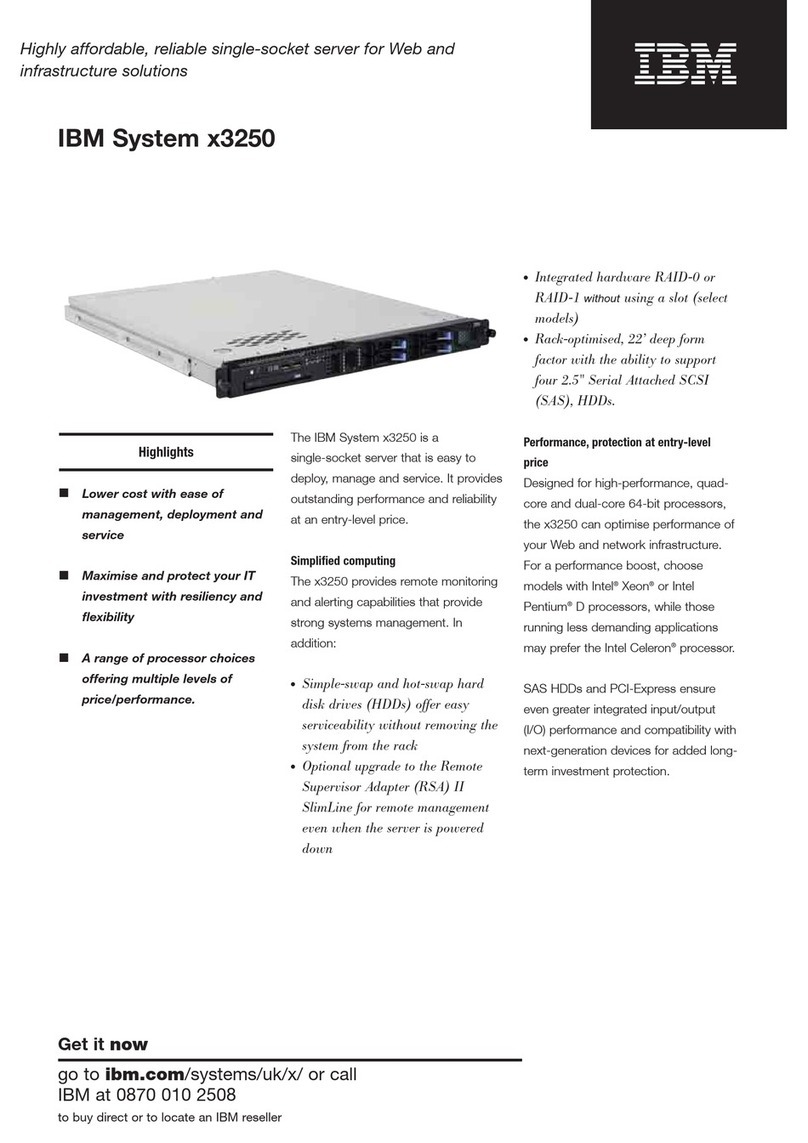 IBM System x3250 Specifications
