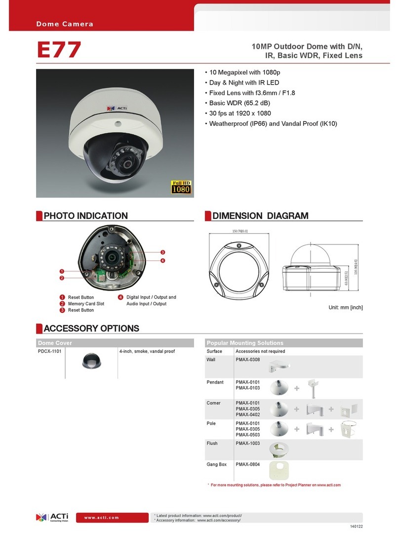 ACTi E77 Specifications ACTi E77 Specifications