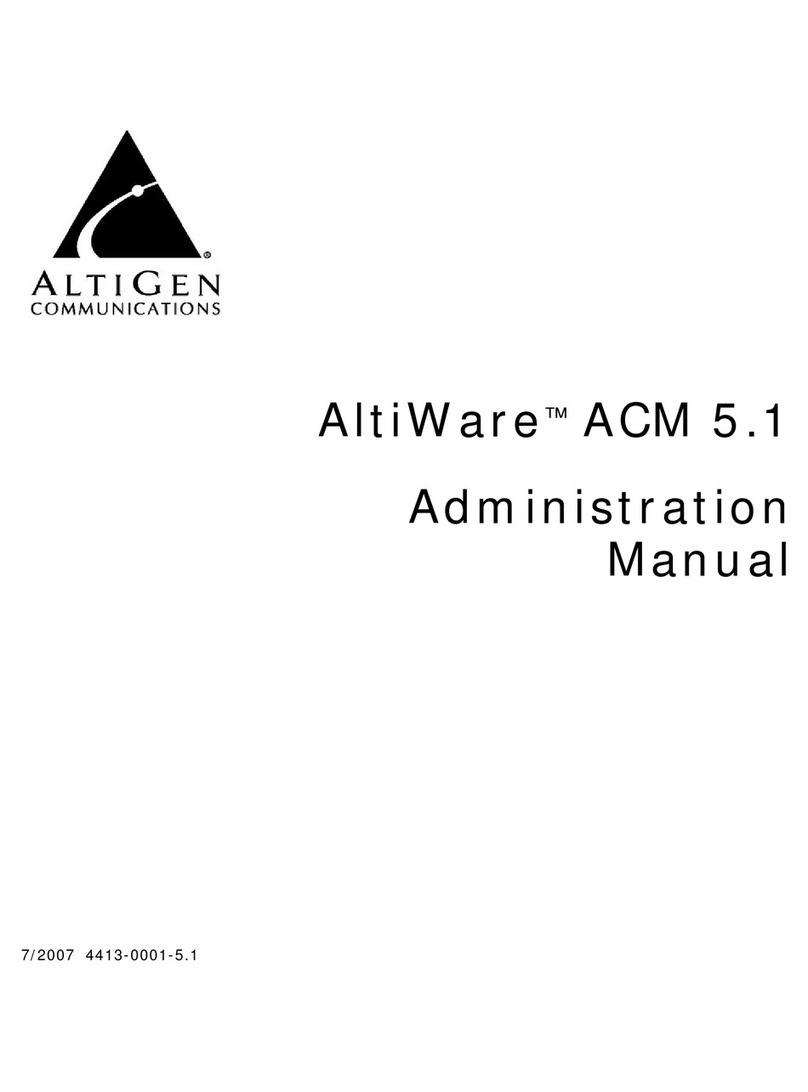 Altigen AltiWare ACM 5.1 Instruction Manual Altigen AltiWare ACM 5.1 Instruction Manual