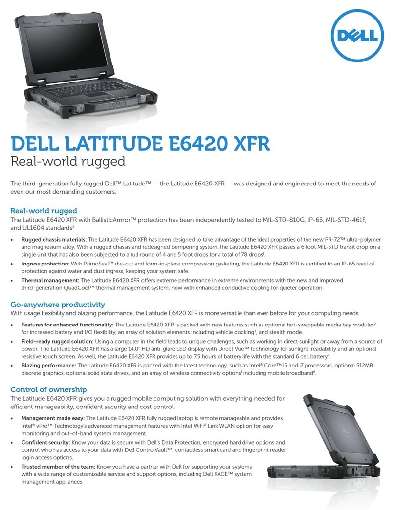 Dell Latitude E6420 XFR Specifications