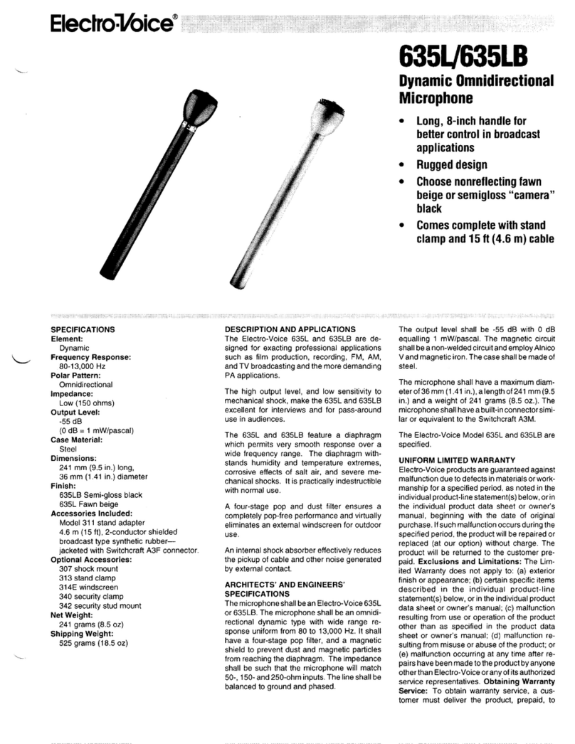 Electro-Voice 635 User manual