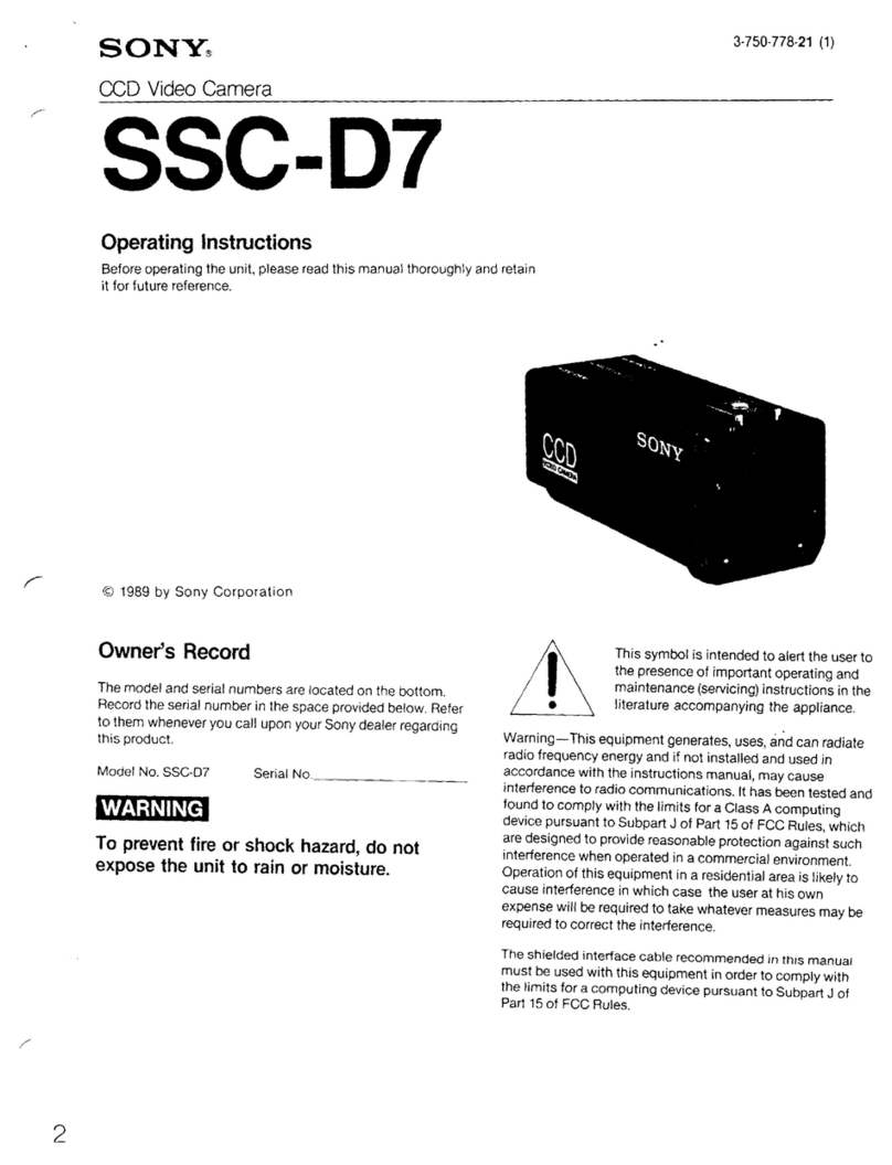 Sony SSC-D7 User manual Sony SSC-D7 User manual