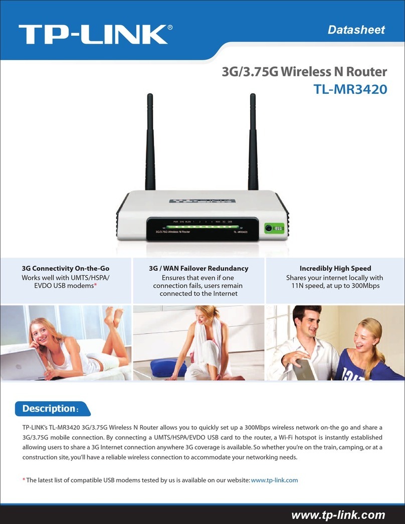 TP-Link TL-MR3420 datasheet