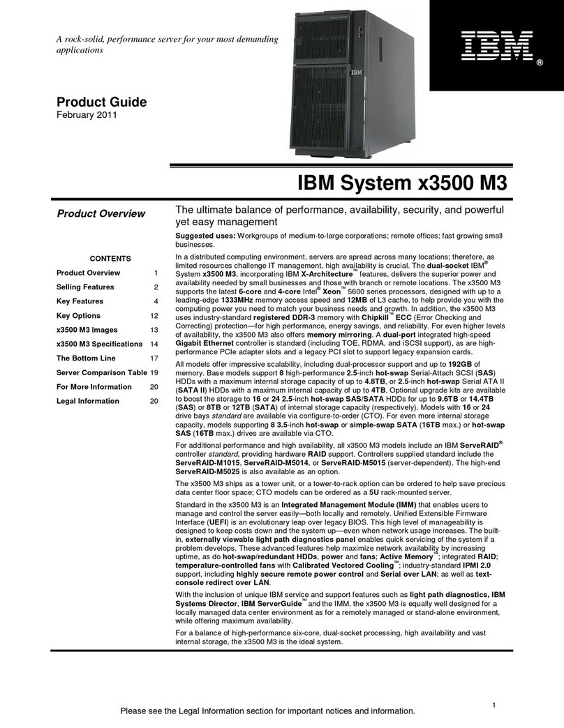 IBM x3500 M3 7380 User manual