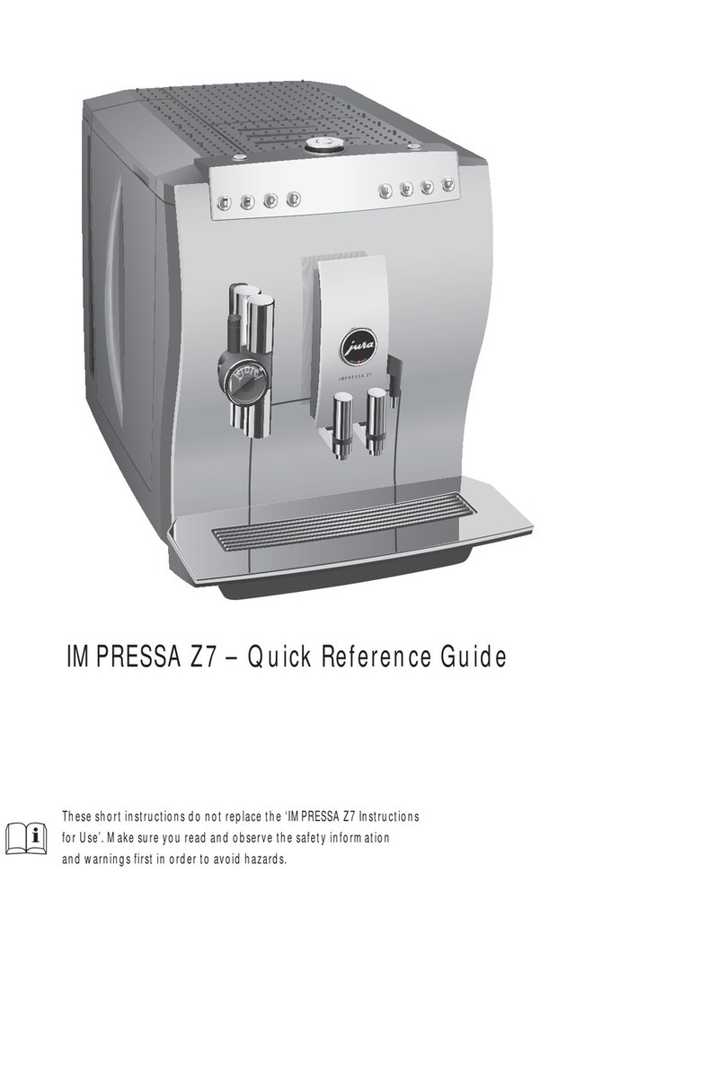 Jura IMPRESSA Z7 Quick reference guide