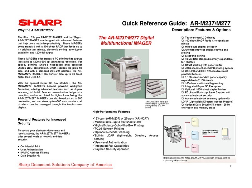 Sharp AR-M237 IMAGERs User manual